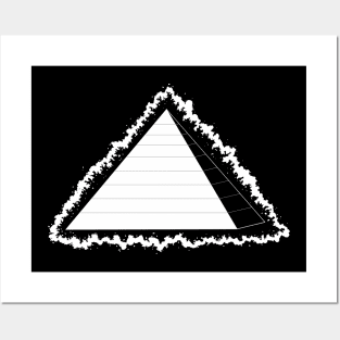 Glowing pyramid /white Posters and Art